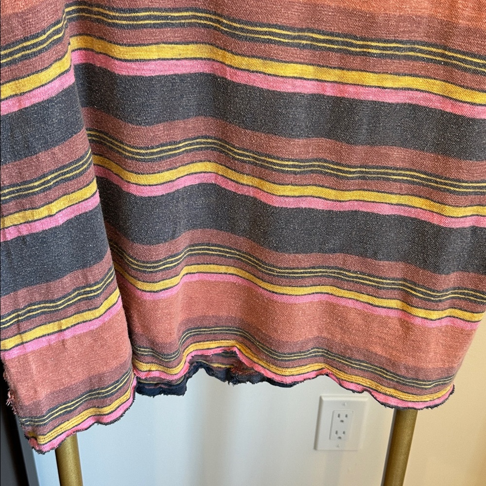 FREE PEOPLE we the free striped pink oversized top (size medium) ✨ - Picture 5 of 8
